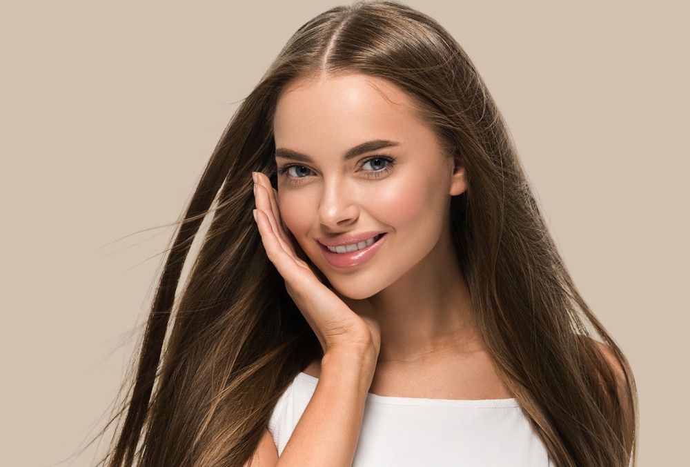 Woman with clear skin from chemical peels in Littleton, CO